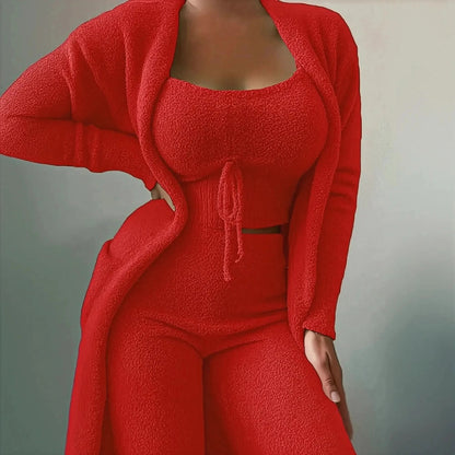 Cardigan Laçage + Top + Pantalon Douillet - Saylana