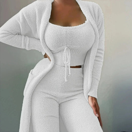 Cardigan Laçage + Top + Pantalon Douillet - Saylana