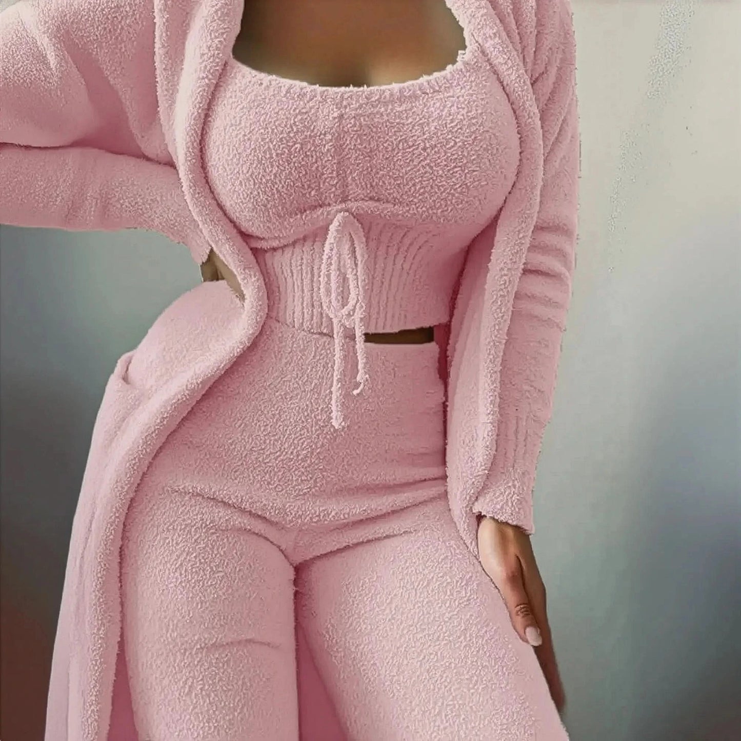 Cardigan Laçage + Top + Pantalon Douillet - Saylana