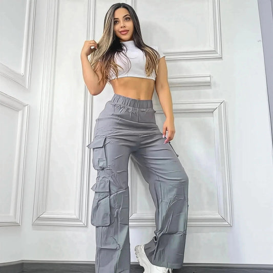 Cargo Slim Décontracté à Grandes Poches - Saylana