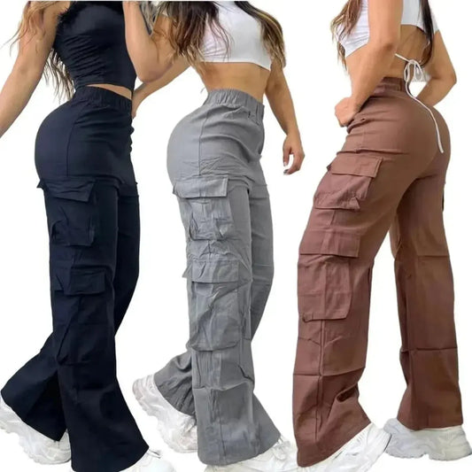 Cargo Slim Décontracté à Grandes Poches-Saylana