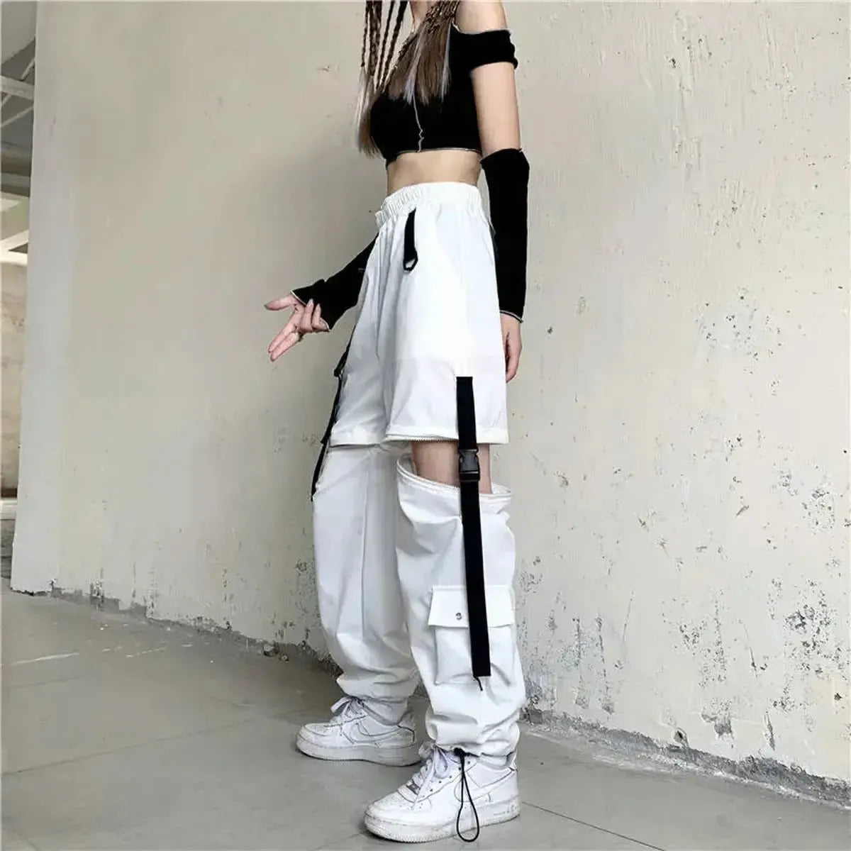 Cargo Streetwear Slim Harajuku à Rubans-Saylana