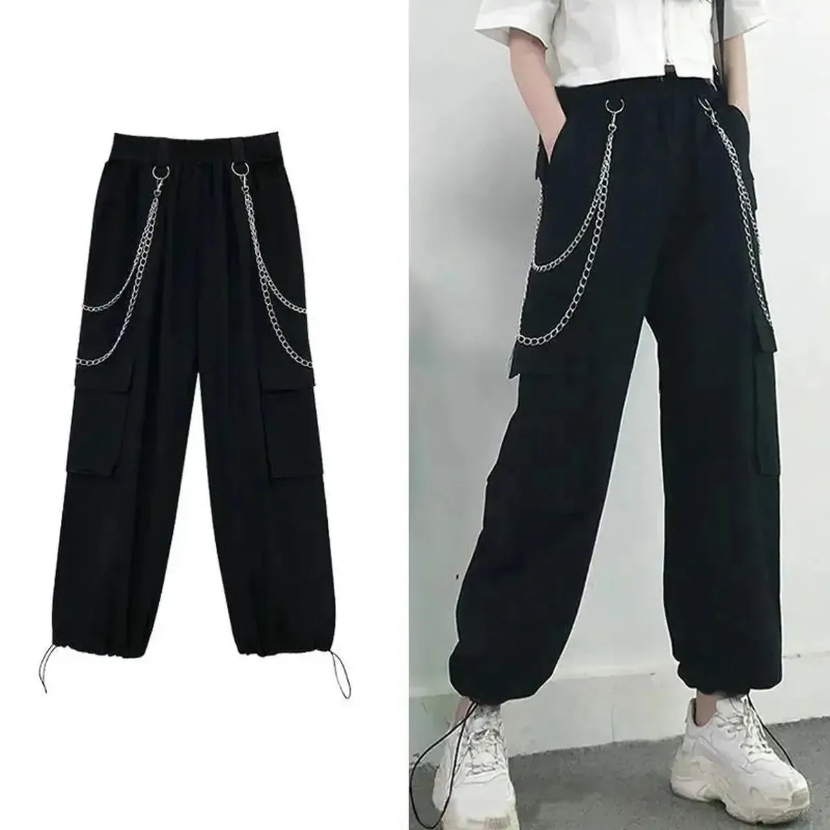 Cargo Streetwear Slim Harajuku à Rubans-Saylana