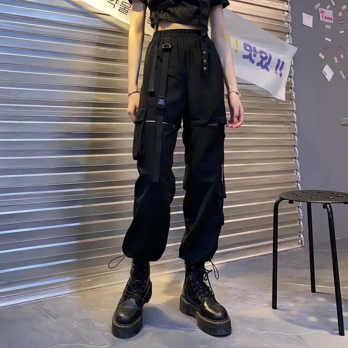 Cargo Streetwear Slim Harajuku à Rubans-Saylana