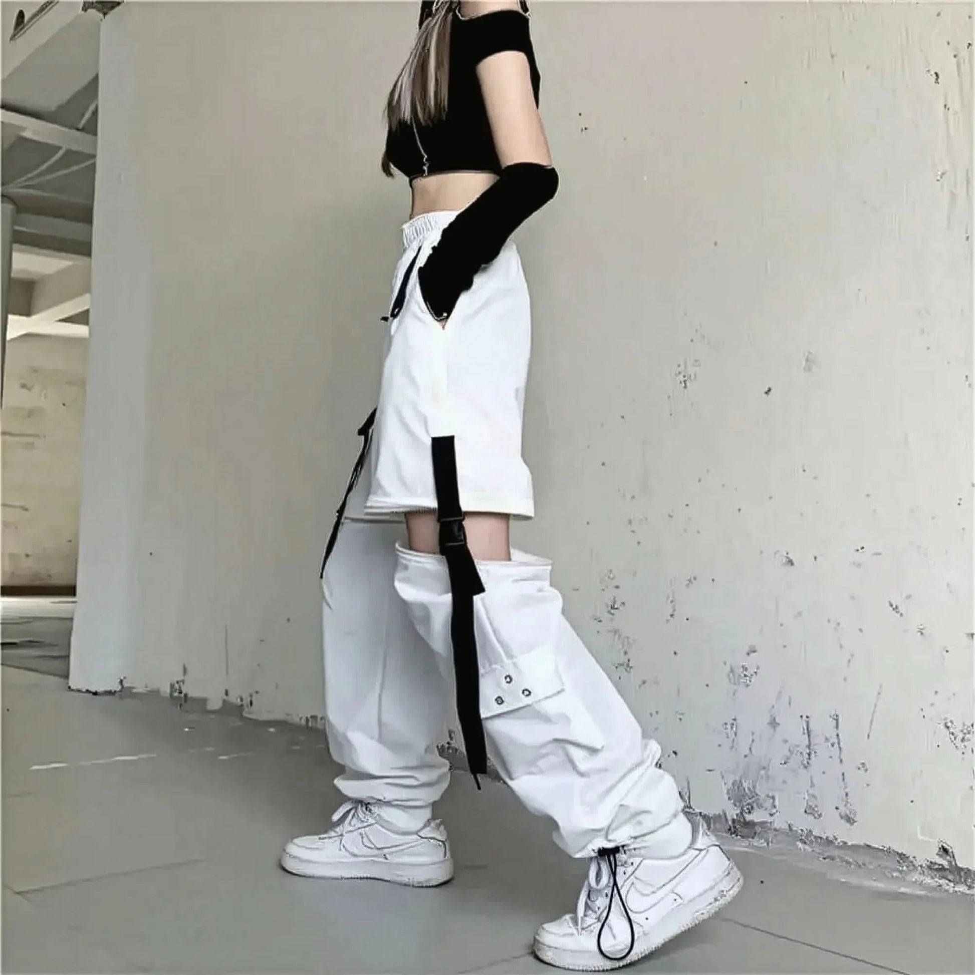 Cargo Streetwear Slim Harajuku à Rubans - Saylana