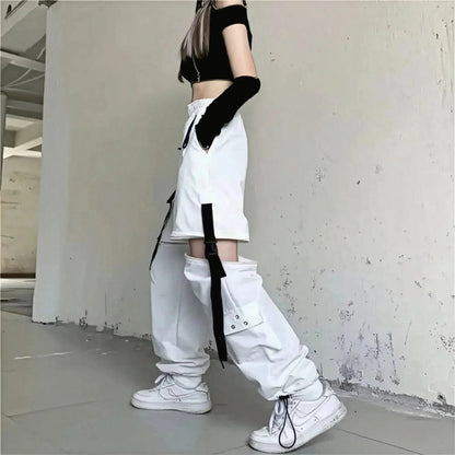 Cargo Streetwear Slim Harajuku à Rubans - Saylana