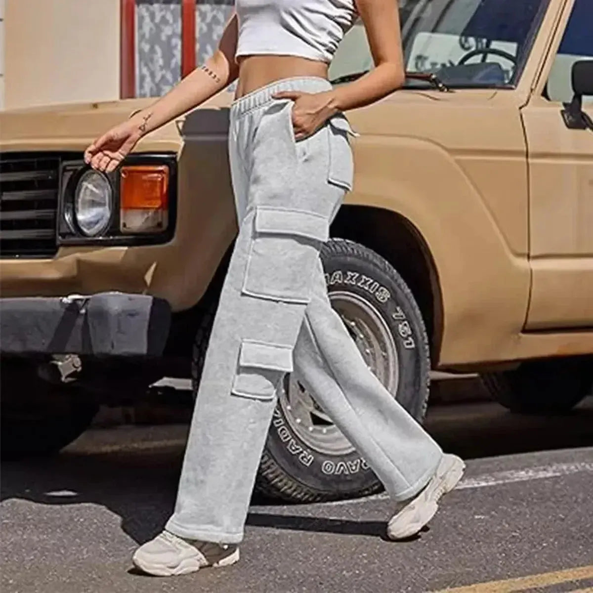 Cargo Taille Haute Multi-Poches Relax-Saylana