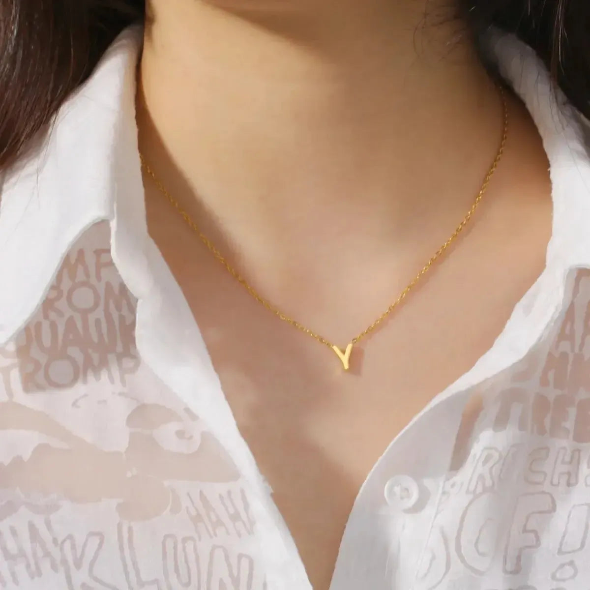 Chaîne Alphabet Dorée Personnalisée-Saylana