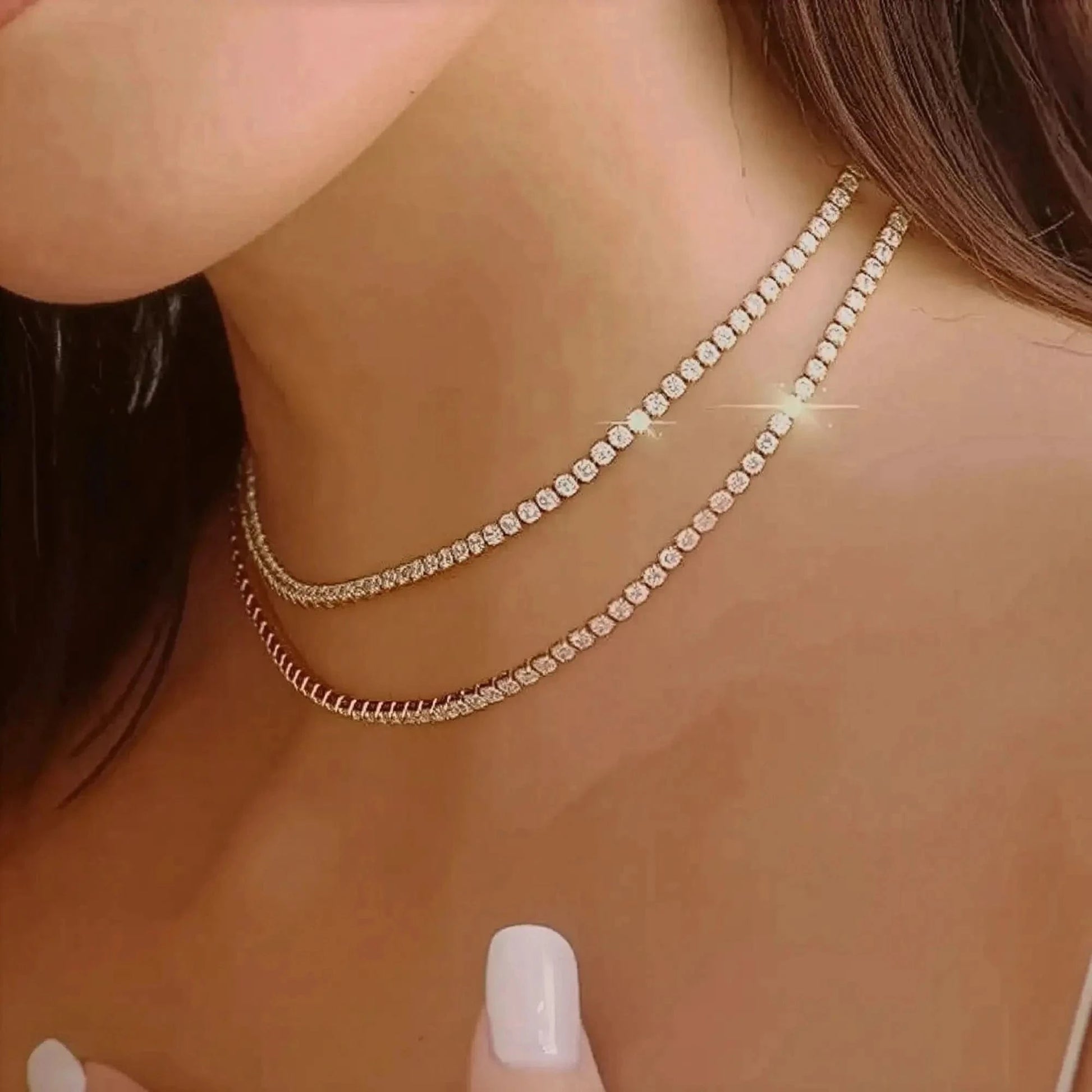 Chaîne Courte Cristal Brillant - Saylana