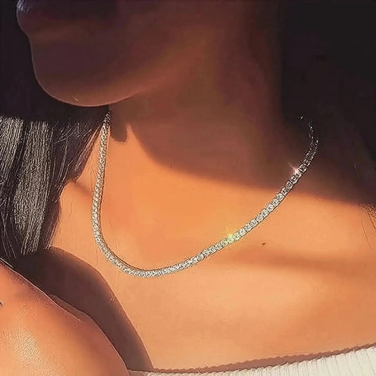 Chaîne Courte Cristal Brillant - Saylana