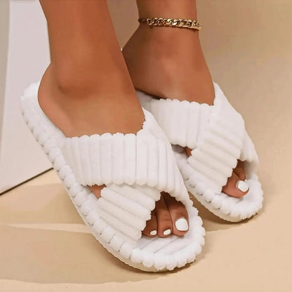 Chaussons Croisés Côtelés Intérieur - Saylana