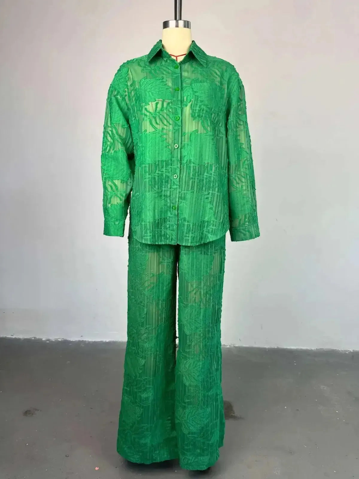 Chemise Longue Manches + Pantalon Droit-Saylana
