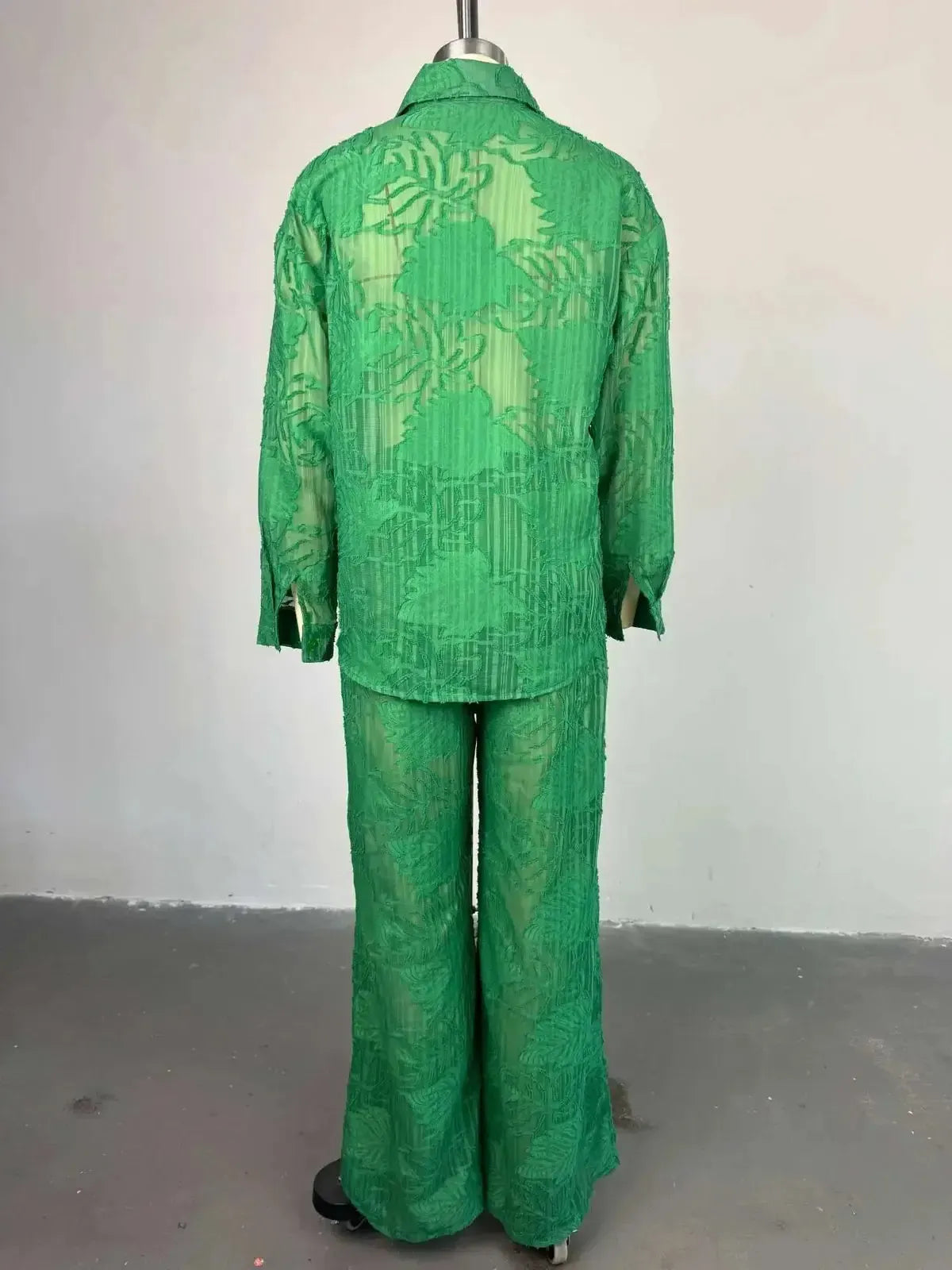 Chemise Longue Manches + Pantalon Droit-Saylana