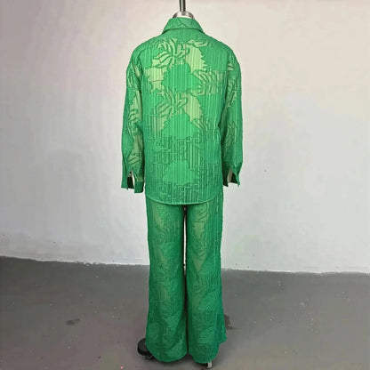 Chemise Longue Manches + Pantalon Droit - Saylana