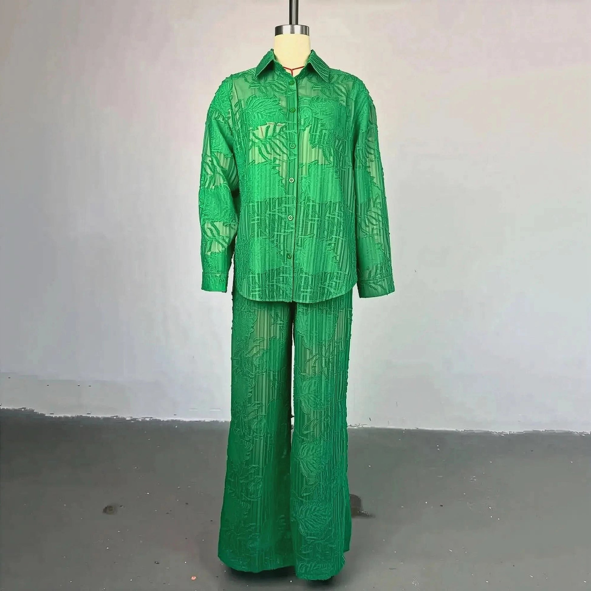 Chemise Longue Manches + Pantalon Droit - Saylana