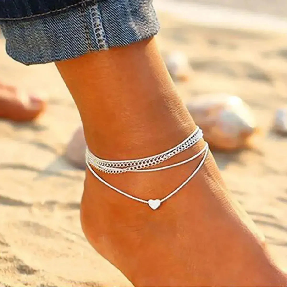 Chevillère Perles & Coquillage Doré-Saylana