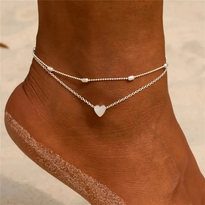 Chevillère Perles & Coquillage Doré-Saylana