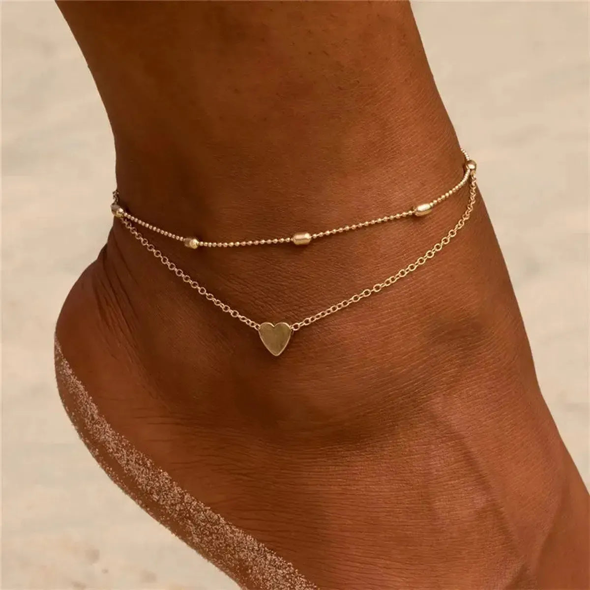 Chevillère Perles & Coquillage Doré-Saylana