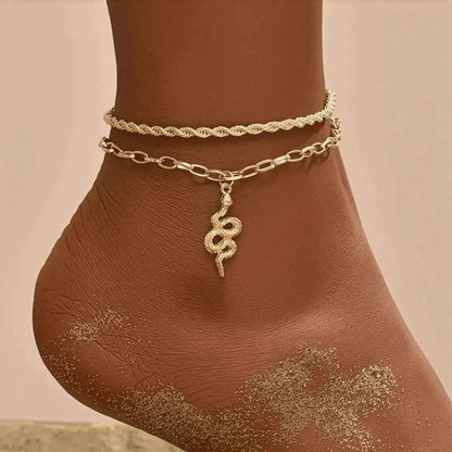 Chevillère Perles & Coquillage Doré - Saylana