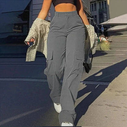 Chino Taille Haute Coton Lin Harajuku - Saylana