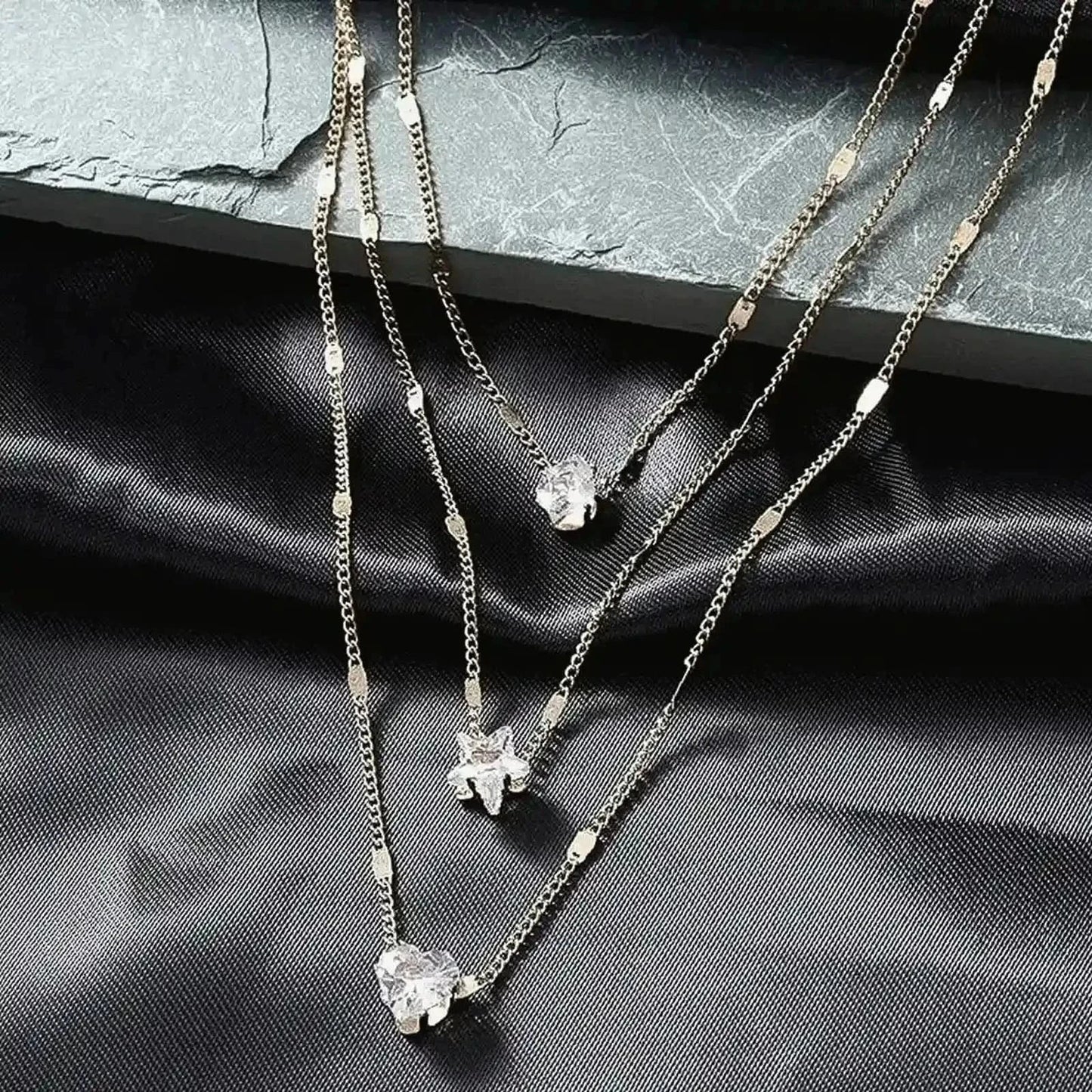 Choker Brillant Superposé Chic - Saylana