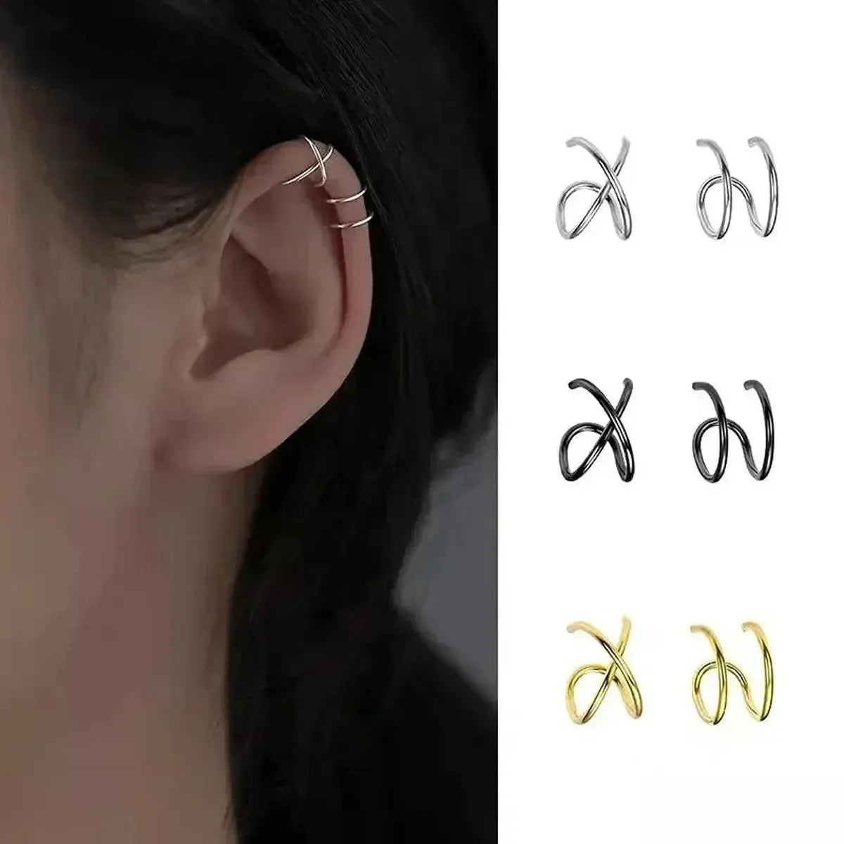 Clips d’Oreilles Acier Forme C-Saylana