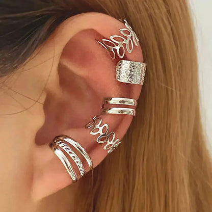 Clips Oreilles Sans Percing Feuilles-Saylana