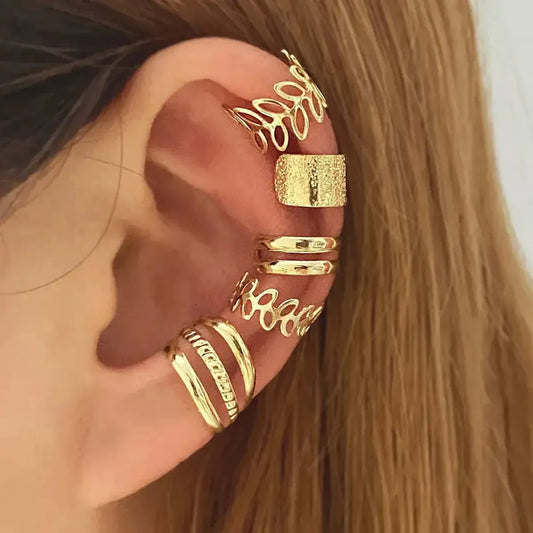 Clips Oreilles Sans Percing Feuilles-Saylana