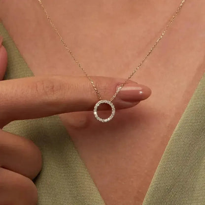 Clous Cercle Doré Minimaliste-Saylana