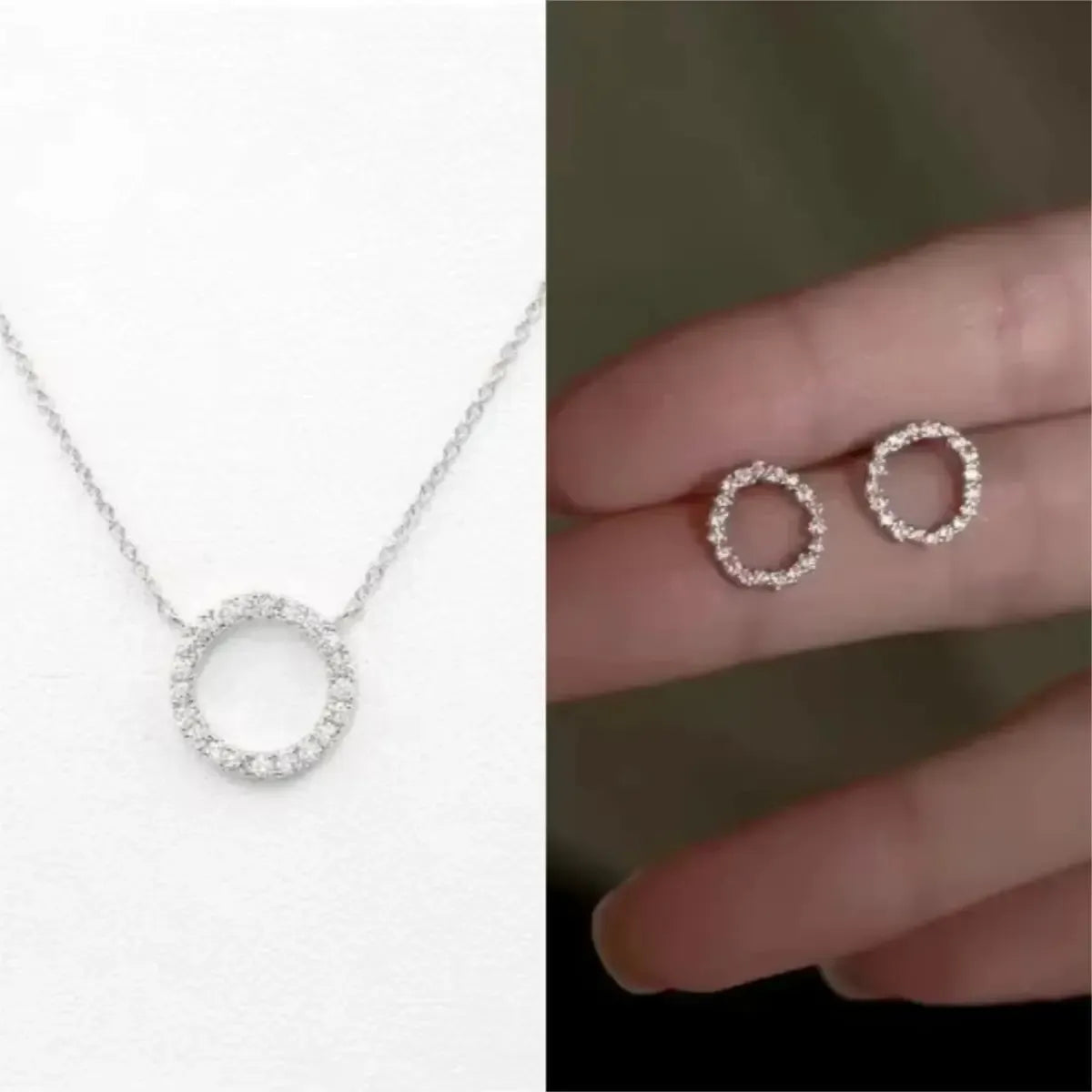 Clous Cercle Doré Minimaliste-Saylana