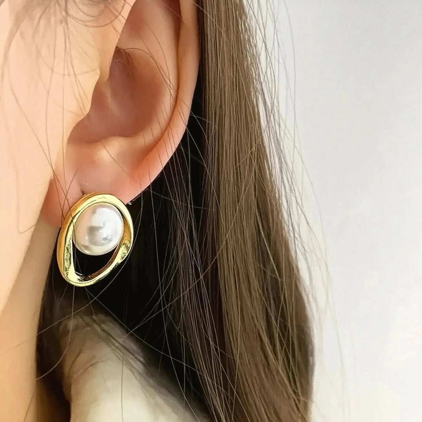 Clous Or Perle Irreguliers Chic - Saylana