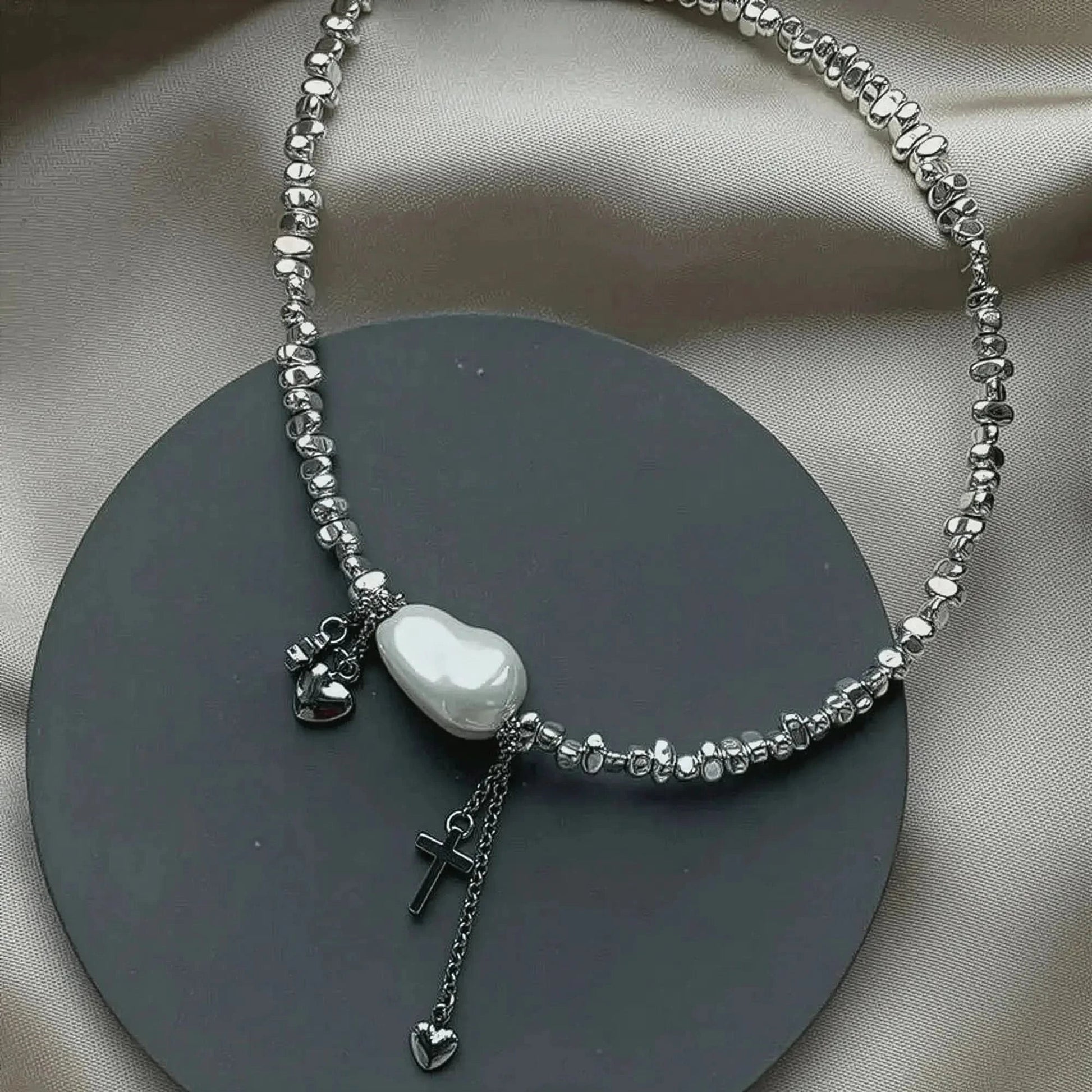 Collier Cœur Pierre Rose Élégant - Saylana