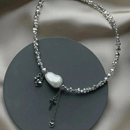 Collier Cœur Pierre Rose Élégant - Saylana