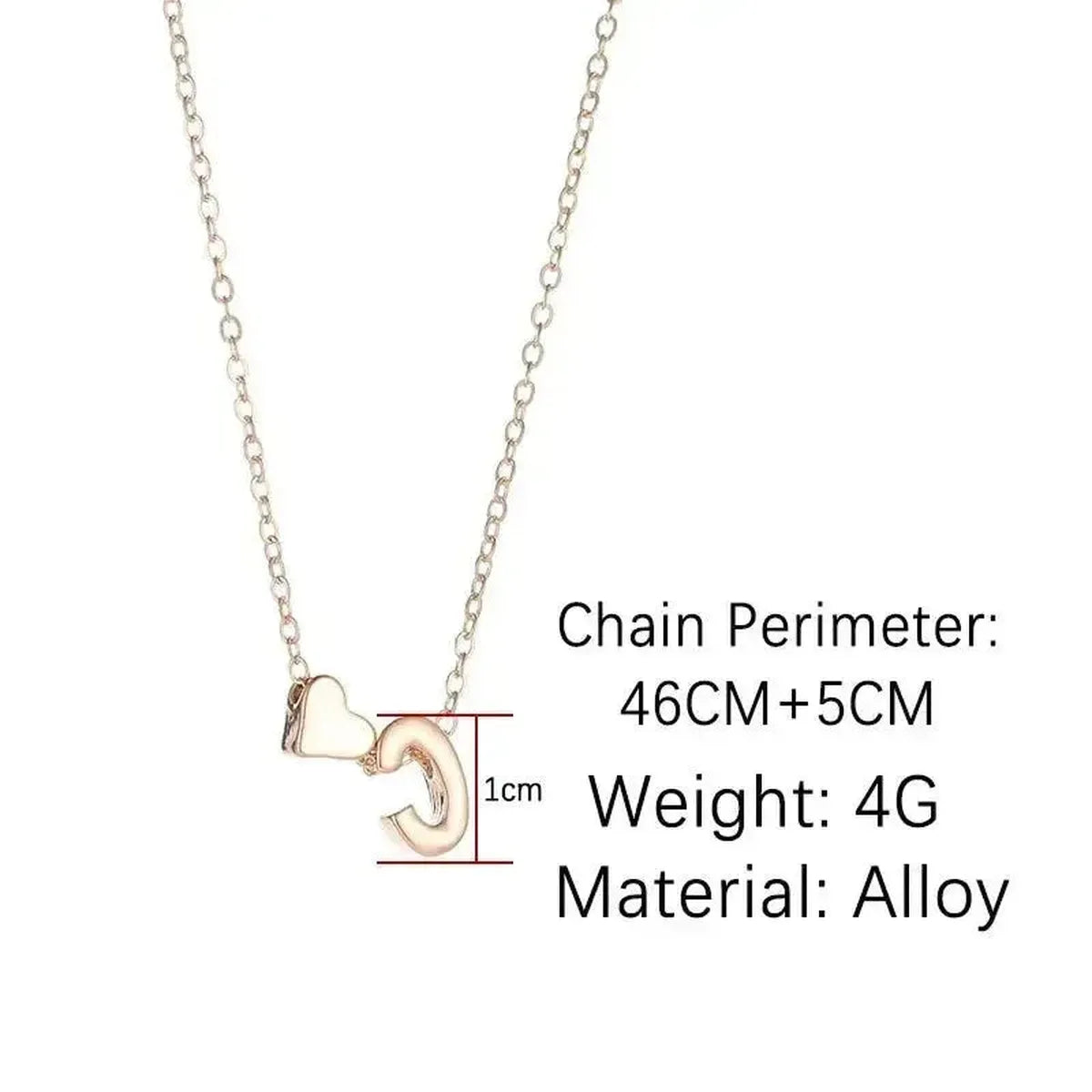 Collier Lettre & Cœur Doré/Argent-Saylana