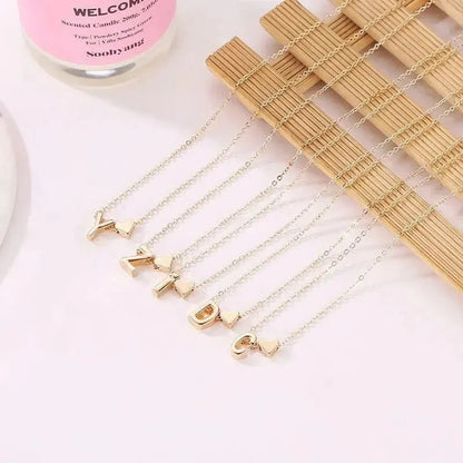 Collier Lettre & Cœur Doré/Argent-Saylana