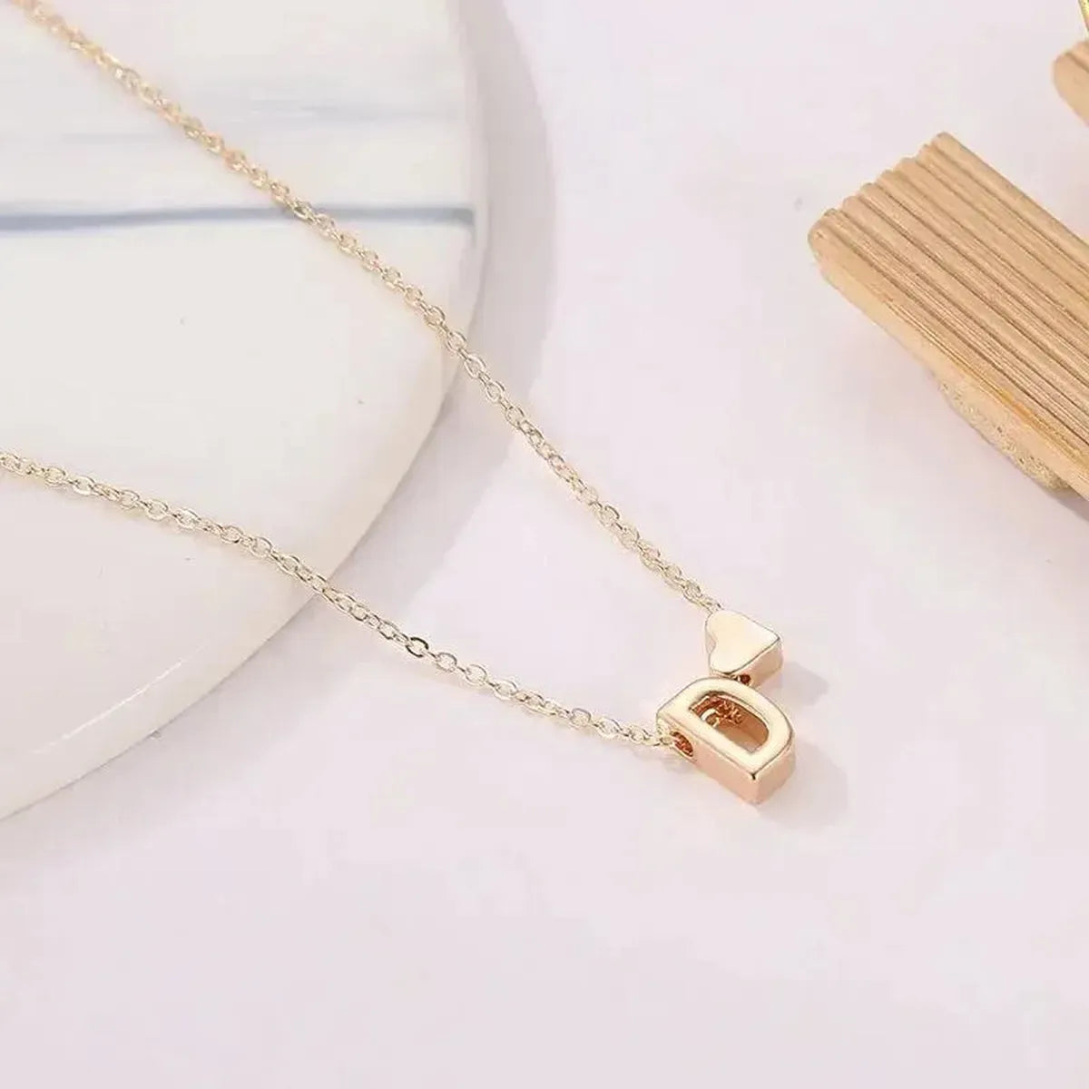 Collier Lettre & Cœur Doré/Argent-Saylana