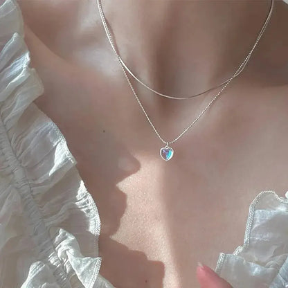 Collier Papillon Brillant Double Rang-Saylana