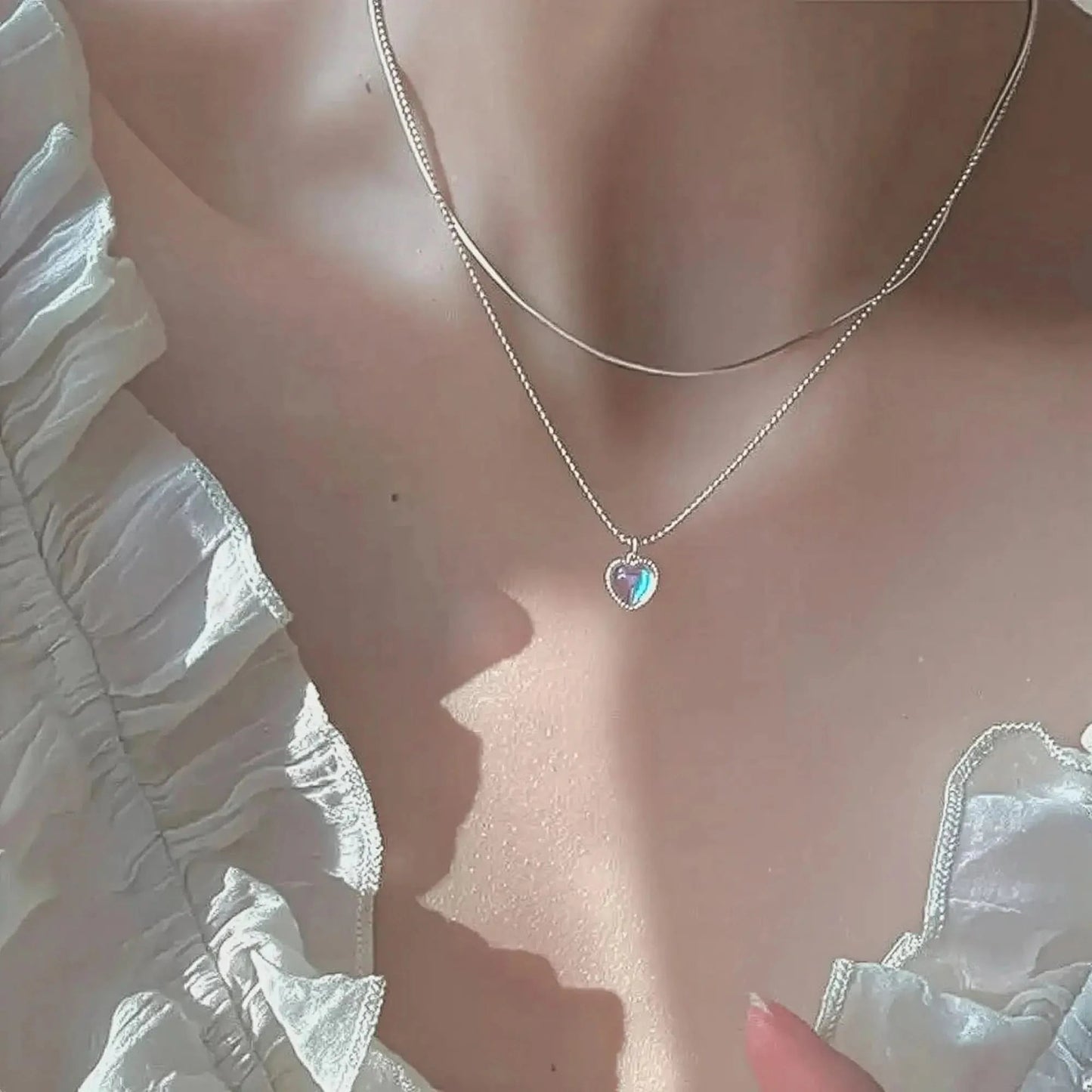 Collier Papillon Brillant Double Rang - Saylana