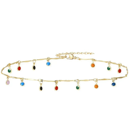 Collier Pompon Couleur Bonbon-Saylana