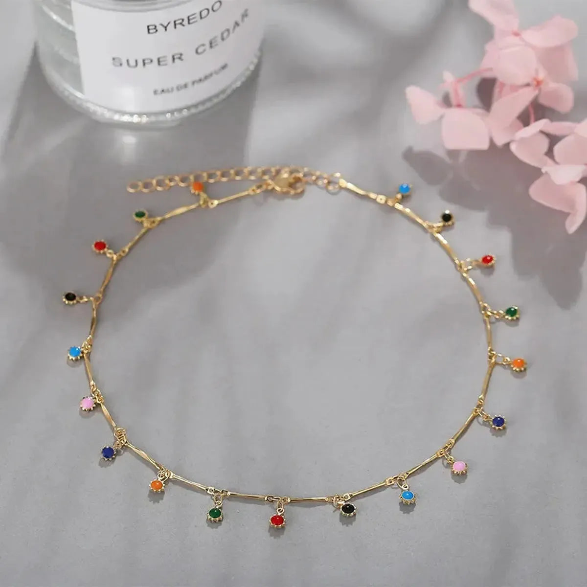 Collier Pompon Couleur Bonbon-Saylana