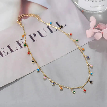 Collier Pompon Couleur Bonbon-Saylana