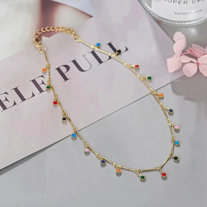 Collier Pompon Couleur Bonbon - Saylana