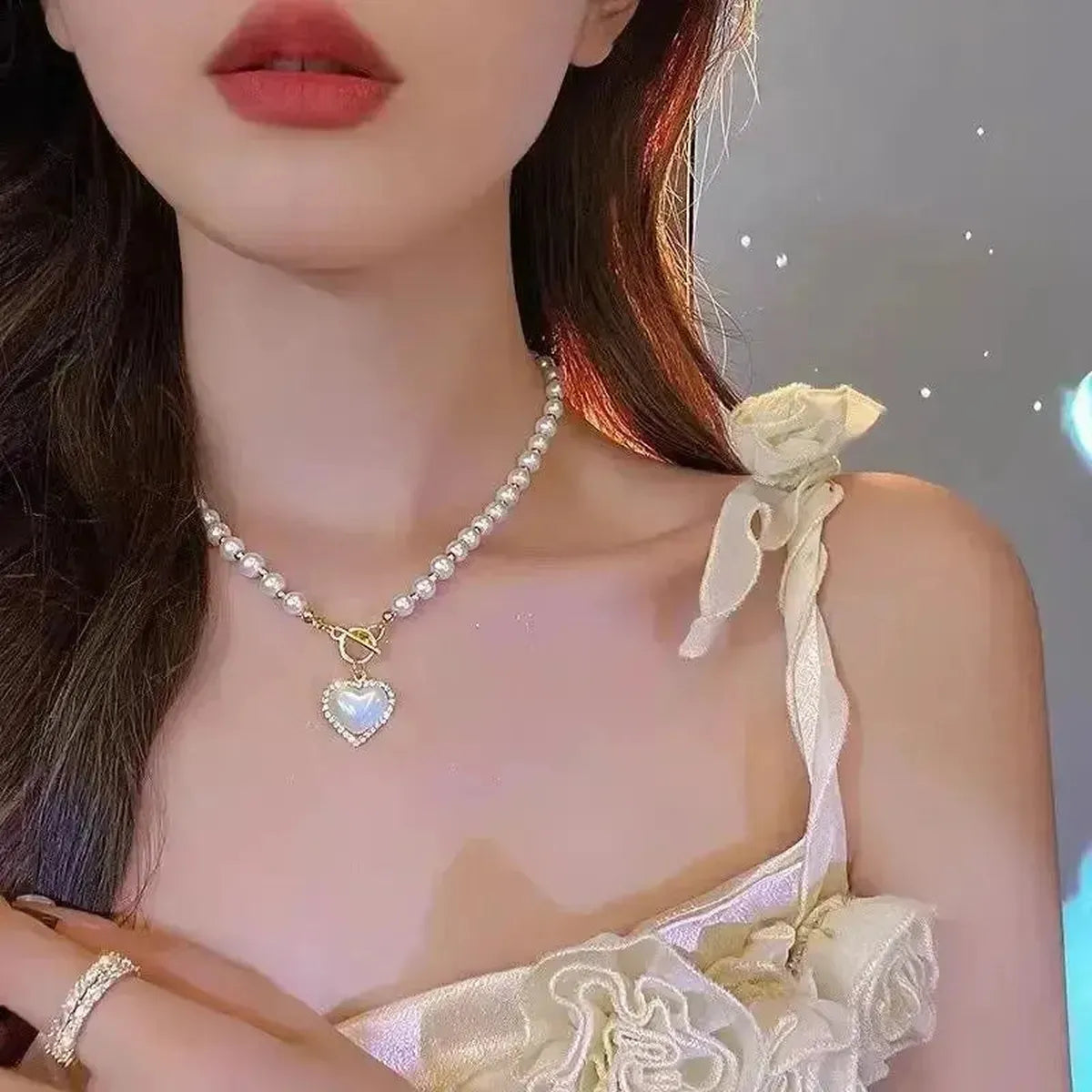 Collier Ras-du-Cou Goth Perlé-Saylana