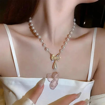 Collier Ras-du-Cou Goth Perlé-Saylana