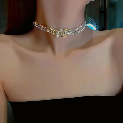 Collier Ras - du - Cou Goth Perlé - Saylana