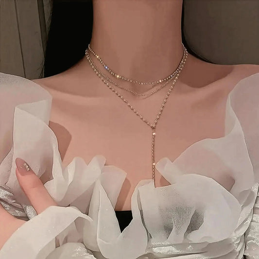 Collier Ras - du - Cou Goth Perlé - Saylana