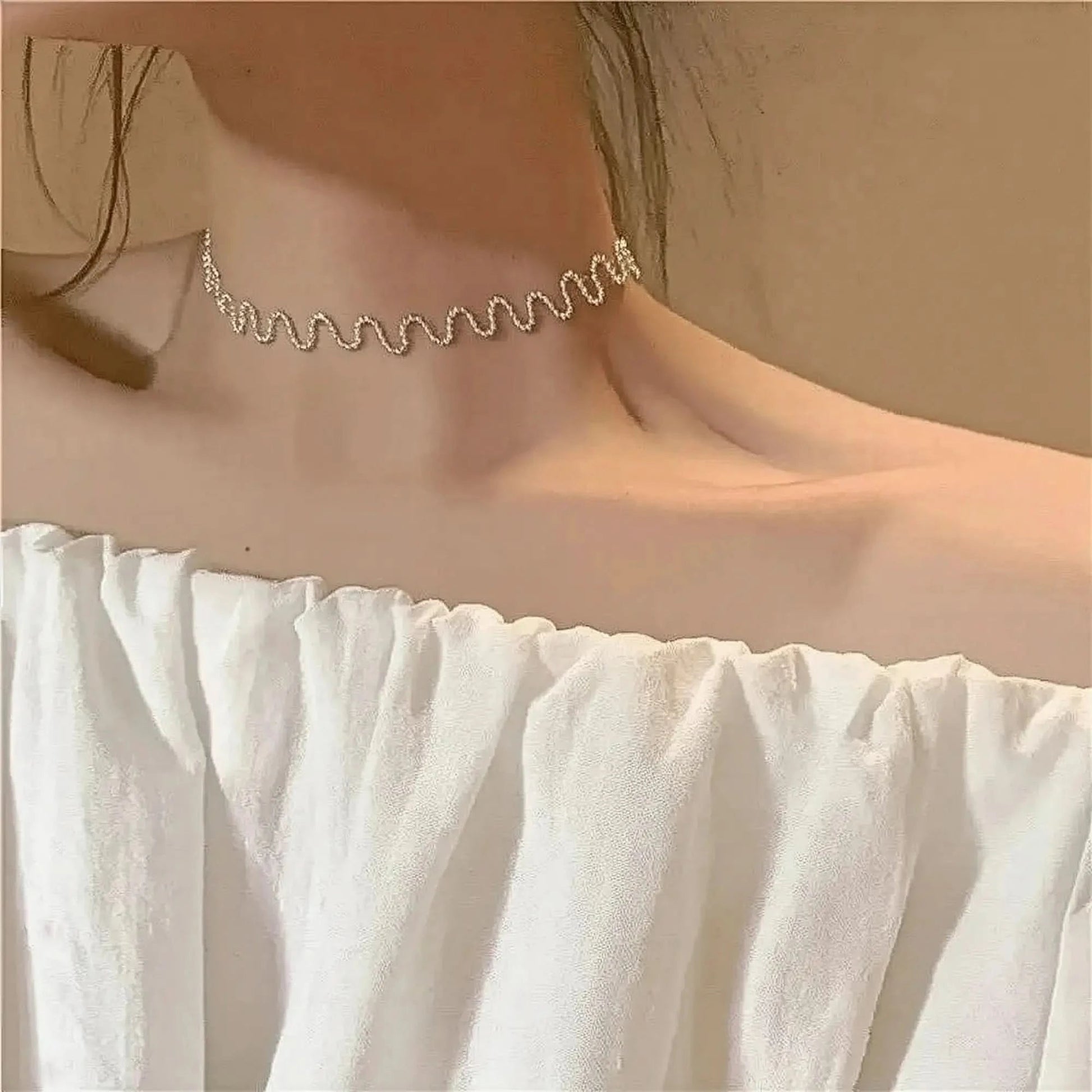 Collier Ras - du - Cou Goth Perlé - Saylana