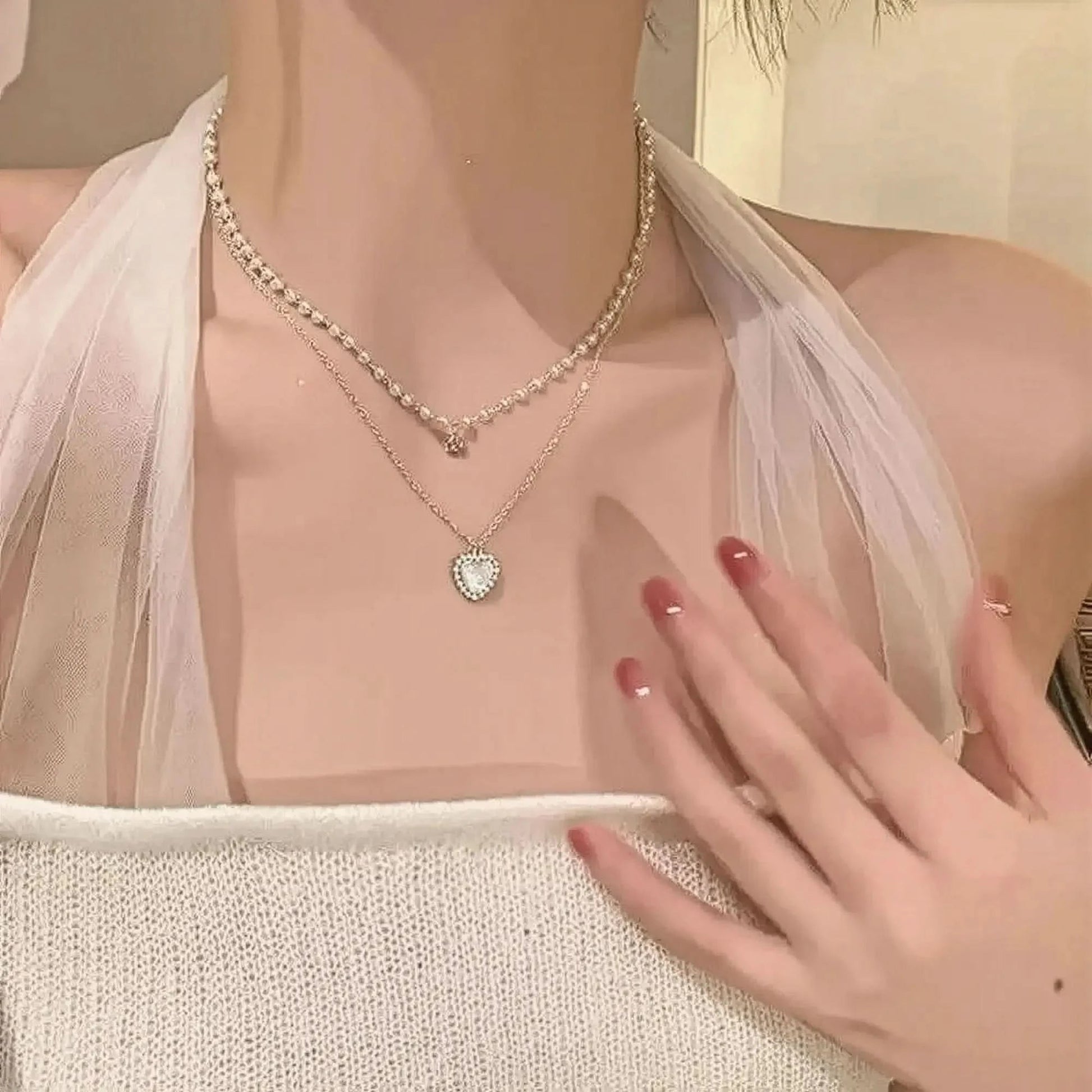 Collier Ras - du - Cou Goth Perlé - Saylana