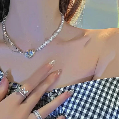 Collier Ras - du - Cou Goth Perlé - Saylana