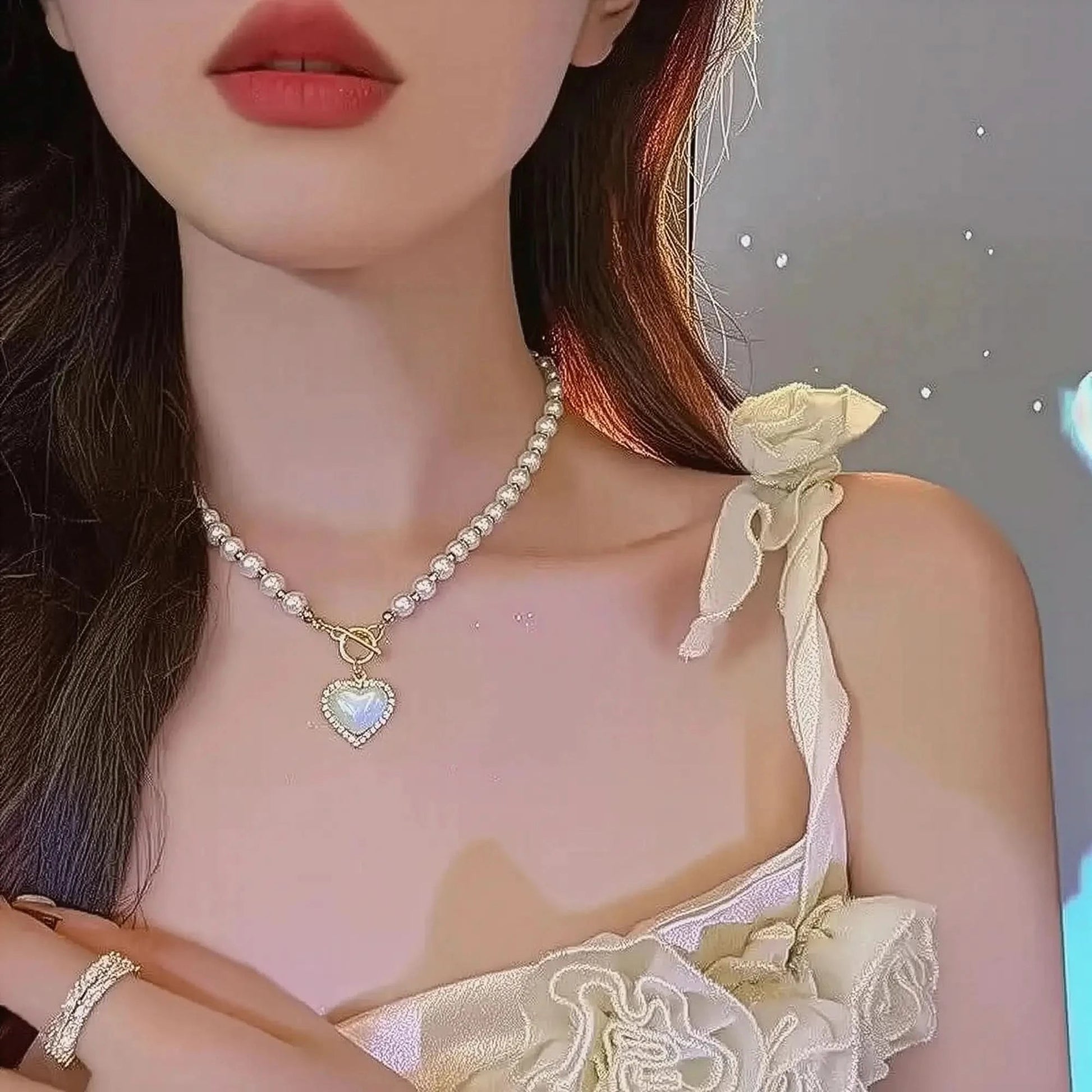 Collier Ras - du - Cou Goth Perlé - Saylana